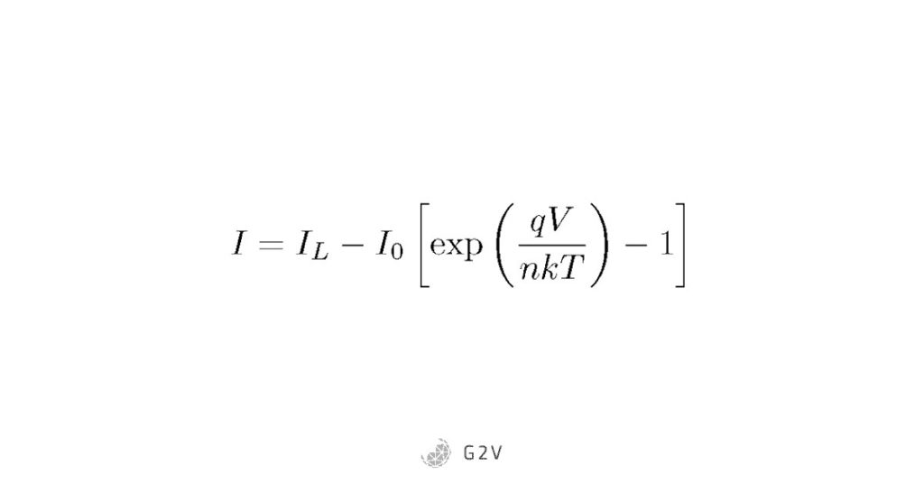 Exponential current equation in a photodiode