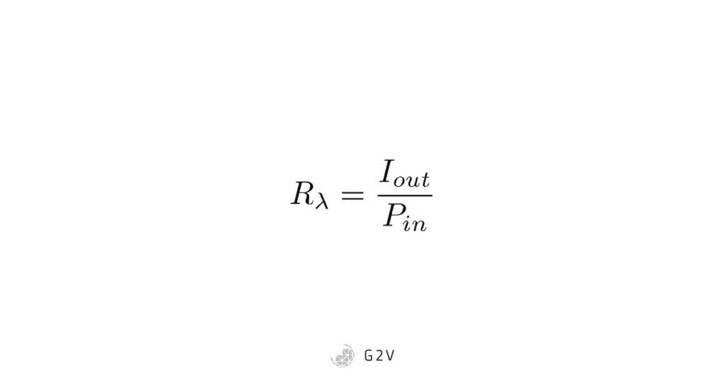 Equation for photodiode responsivity