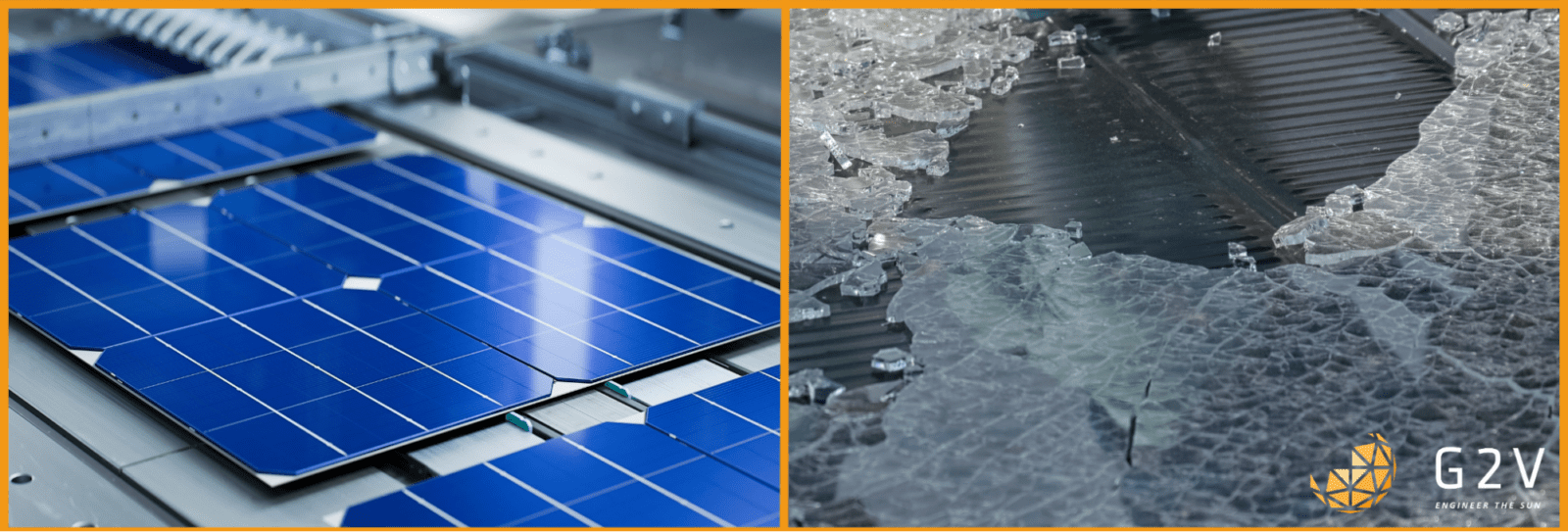 solar panel in manufacturing vs out in the cold with ice formation