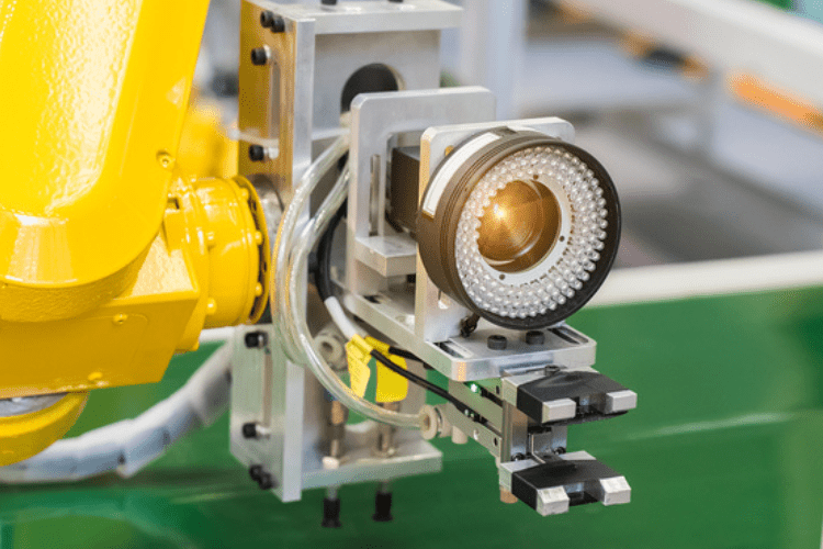 Machine Vision Camera on a manufacturing line examining products